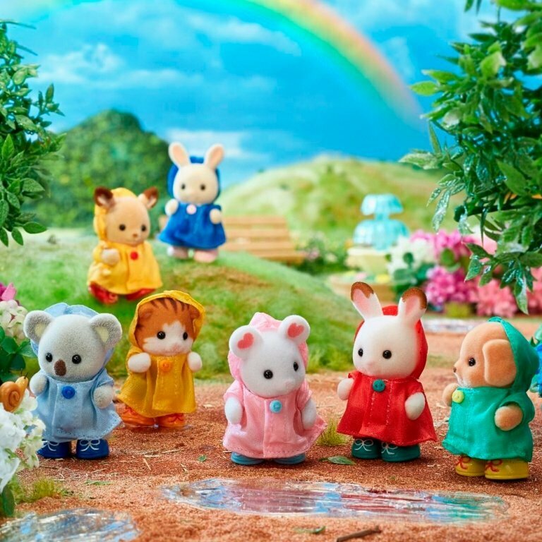 Sylvanian Families Набор "Малыши в плащах", 7 фигурок 2083