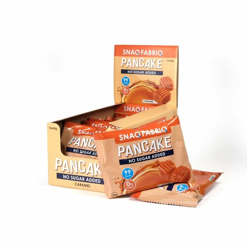 здоровое питание snaq fabriq панкейк с начинкой малиновый джем SNAQ FABRIQ Неглазированный панкейк с начинкой 45г (10шт коробка) (Карамель)