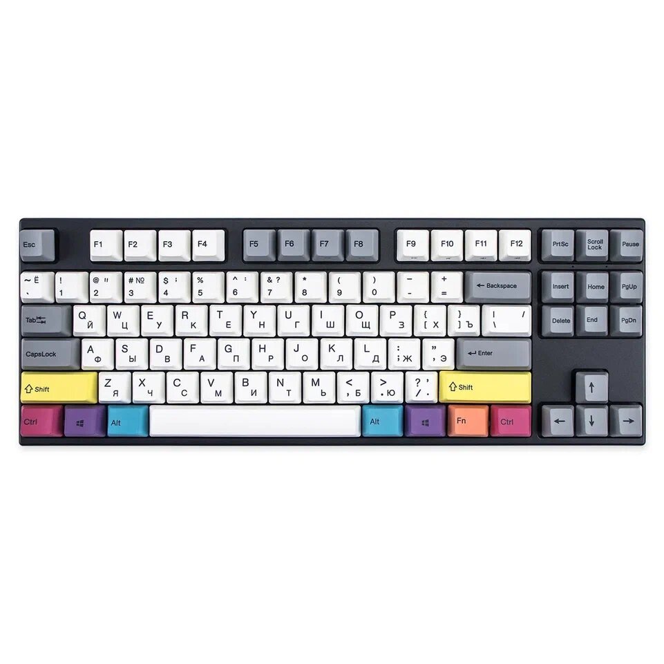 Varmilo Vintage Days CMYK V2 87 (no / Cherry MX Red / factory / VEA / Белая / Cherry MX Switches)