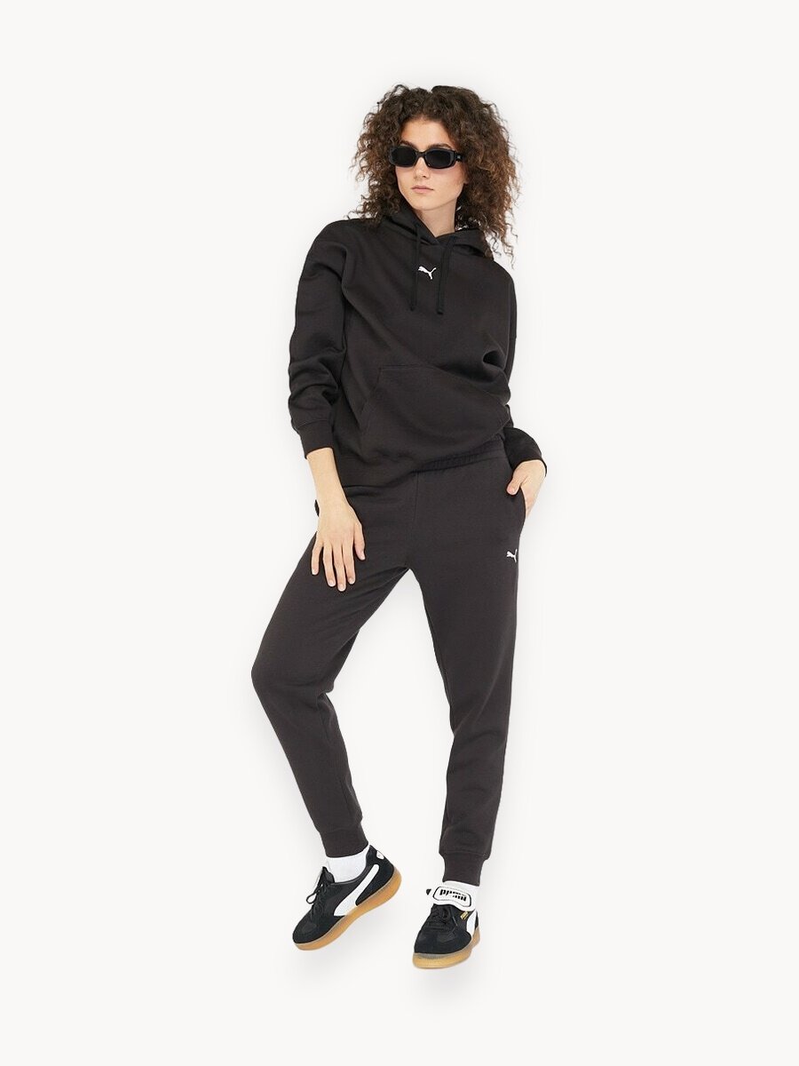 Брюки спортивные PUMA ESS Sweatpants FL cl, размер M, черный