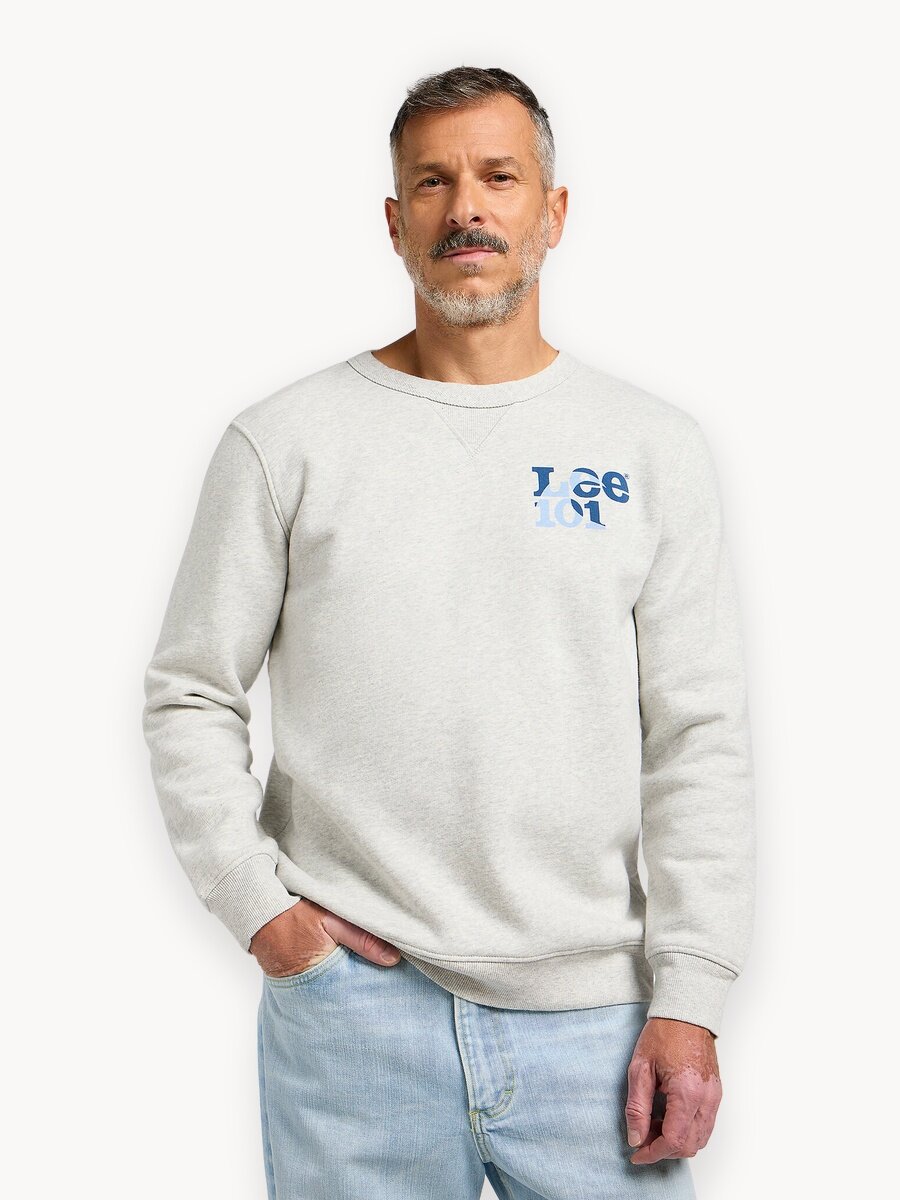 Свитшот Lee, размер S, , светло-серый