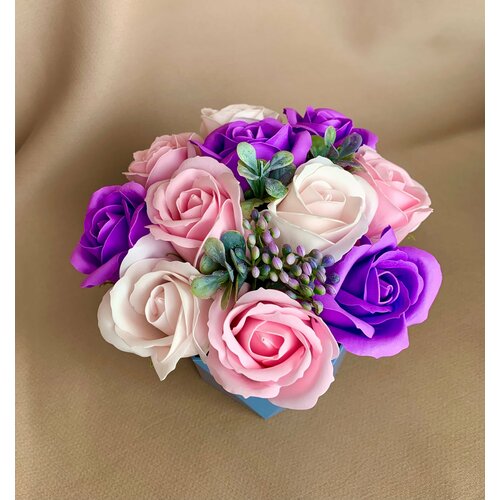 Букет цветов из мыльных роз