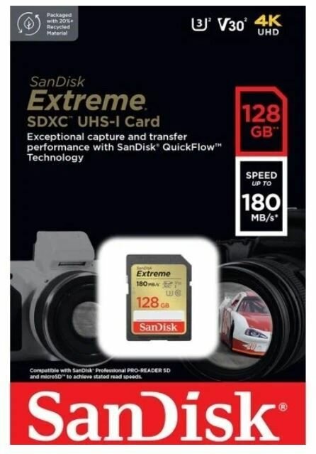 Карта памяти 32GB SanDisk Extreme Class 10 SDHC V30 UHS-I U3 100/60MB/s - фото №6