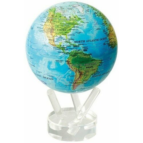 Глобус Mova Globe самовращающийся с физической картой Мира d=12 см MG-45-RBE