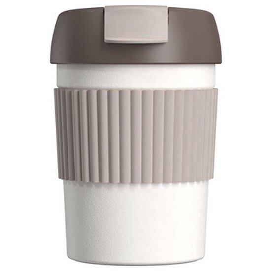 Термостакан-непроливайка Kisskissfish Rainbow Vacuum Coffee Tumbler Mini, S-U35C-155, (серый, белый, коричневый), 360 мл