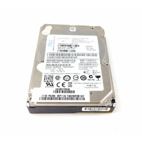 Жесткий диск IBM 35P1136 600Gb 10000 SAS 25 HDD 8061500₽