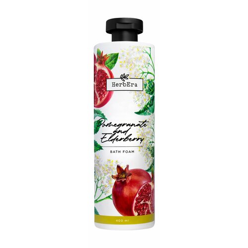 Пена для ванны с ароматом граната и бузины HerbEra Pomegranate and Elderberry Bath Foam perlier пена для ванны vetiver foam bath 500 мл