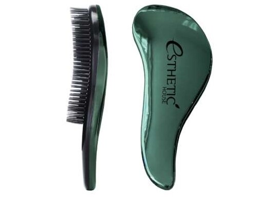 фото Расческа для волос Esthetic House пластик Темно зеленая 18*7см