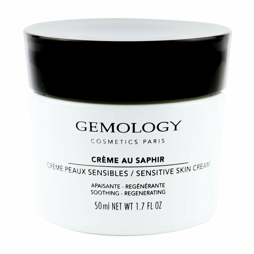 Крем для чувствительной кожи лица с сапфировой пудрой Gemology Creme au Saphir Sensetive Skin Cream увлажняющийкрем для лица с опаловой пудрой gemology creme a l opale moisturizer cream 50 мл гр