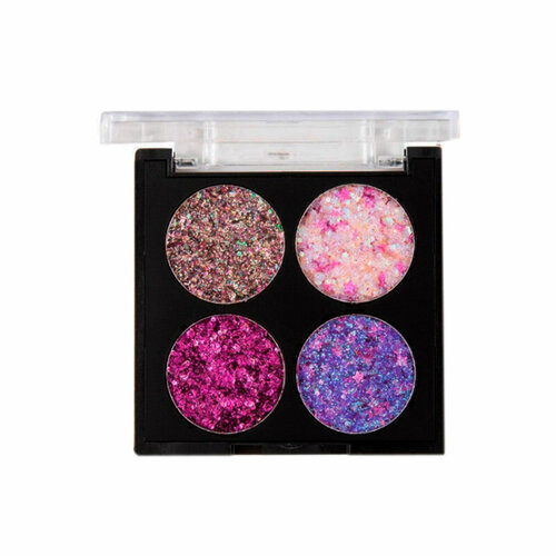 Глиттеры палетка 4-х цветная Handaiyan Glitter Palette т.03 8 г