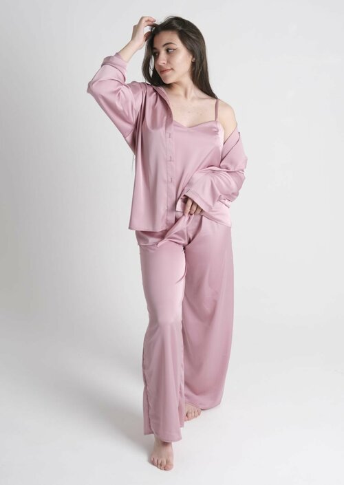 Пижама AV Style, размер L, черный, розовый