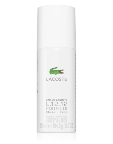 Lacoste Мужской Eau De L.12.12 Blanc Дезодорант-спрей (spray) 150мл