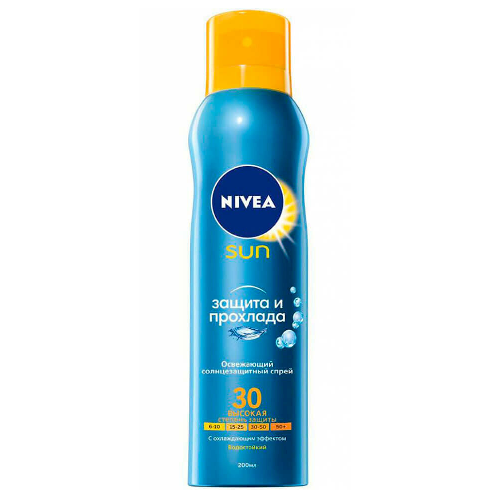 Спрей Nivea солнцезащитный Защита и прохлада SPF 30, 200 мл - фото №15