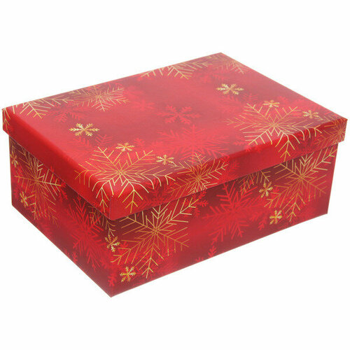 Коробка подарочная «Снежинки» 21*15*8,5 см