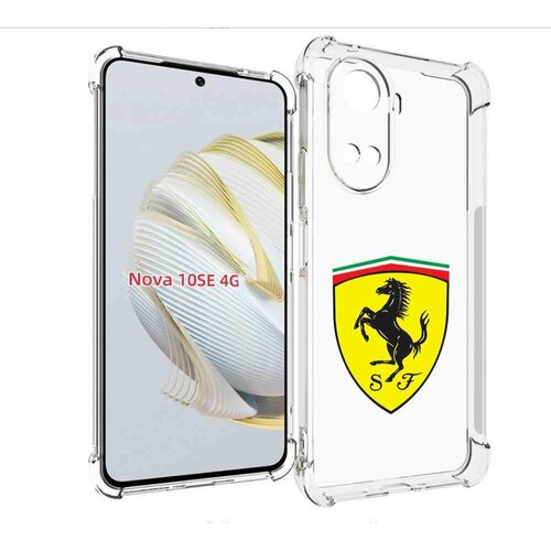 Чехол MyPads Ferrari-3 мужской для Huawei Nova 10 SE задняя-панель-накладка-бампер