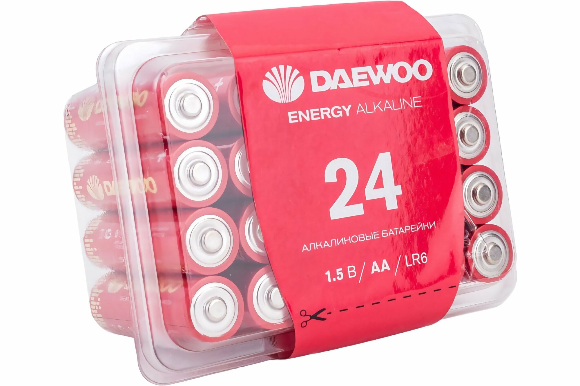 Комплект из 24 штук батарейки пальчиковые Alkaline Pack LR6 DAEWOO ENERGY