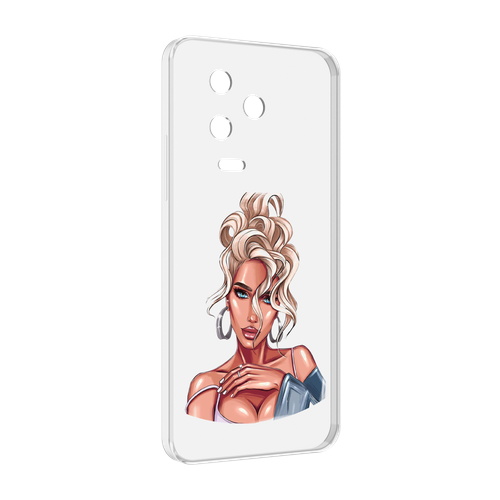 Чехол MyPads красивая-блондинка женский для Infinix Note 12 Pro 4G X676B задняя-панель-накладка-бампер