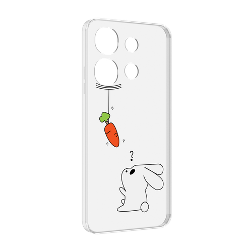 Чехол MyPads морковка детский для Tecno Spark Go 2023 (BF7) / Tecno Smart 7 задняя-панель-накладка-бампер