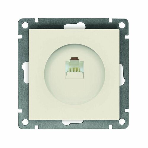 рамка 1 м афина сл кость ivory universal a0053 i Розетка компьютерная 1-м СП Афина RJ45 кат.5E механизм сл. кость (ivory) Universal A0051-I