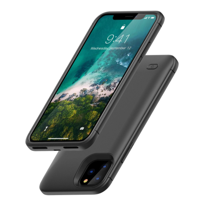 Чехол-бампер MyPads для iPhone 11 Pro Max со встроенной усиленной мощной батарей-аккумулятором большой повышенной расширенной ёмкости 6000mAh — фото 1