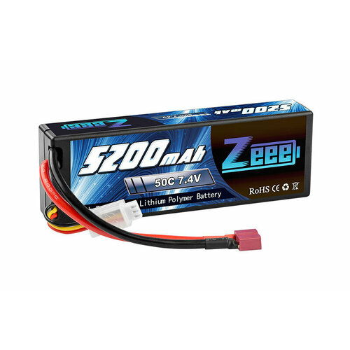 Аккумулятор для радиоуправляемых моделей Zeee Power Аккумулятор Zeee Power 2s 7.4v 5200mah 50c TRX plug zeee power аккумулятор zeee power lipo 11 1v 3s 45c 1500mah soft t plug zeee 1500 3s 45c