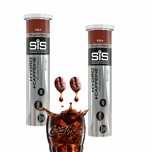 фото Изотоник science in sport (sis) go hydro tablet 20s caffeine 2 x 20 таблеток, кола