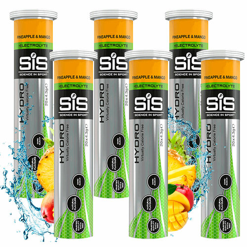 фото Изотоник science in sport (sis) go hydro tablet 20s 6 x 20 таблеток, ананас - манго