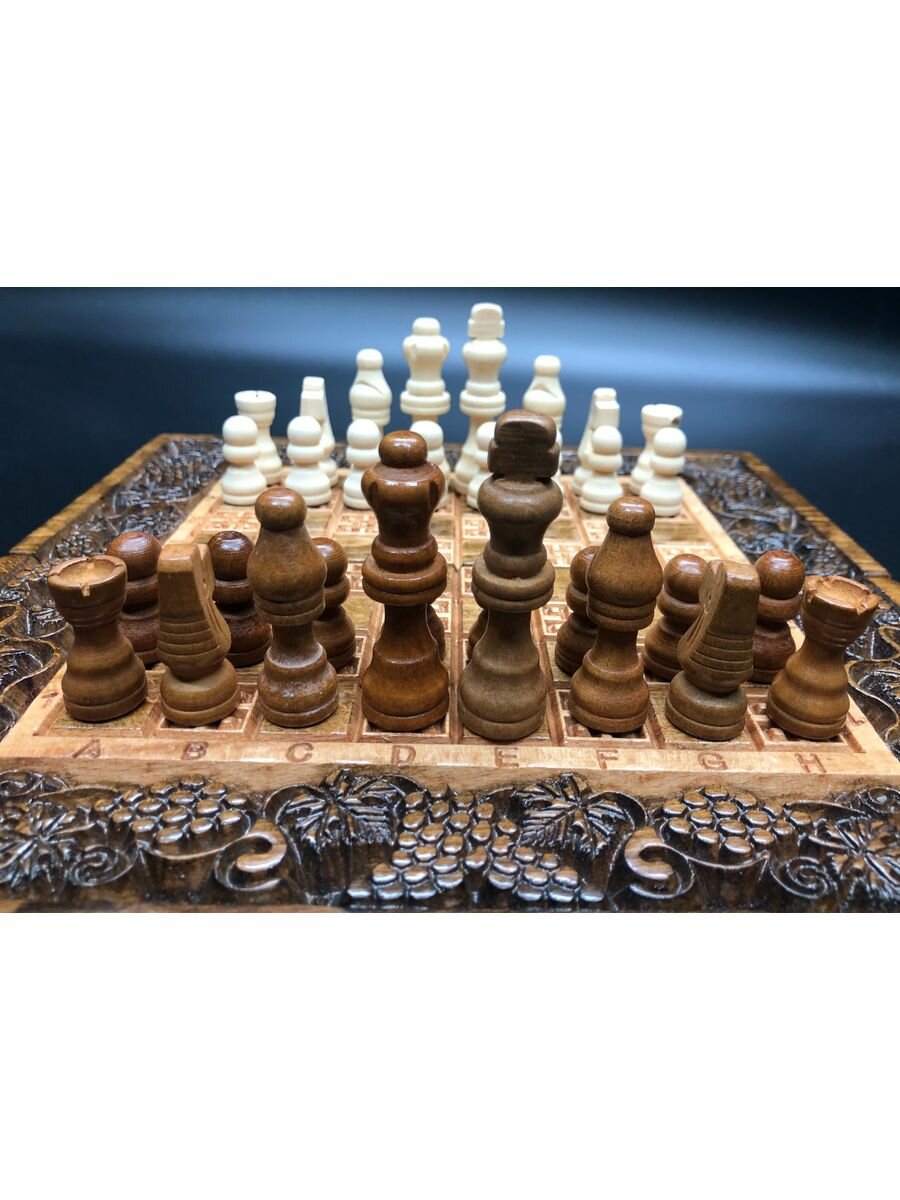 Шахматы нарды шашки авторские 3 в 1 "эдем"