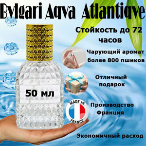 Масляные духи Aqva Pour Homme Atlantiqve , мужской аромат, 50 мл.