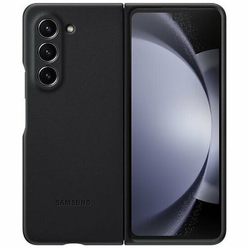 чехол для samsung galaxy flip 5 flap eco leather case cream бежевый eac Чехол Samsung для Galaxy Z Fold5, Eco-Leather Cover, чёрный (EF-VF946PBEGRU)