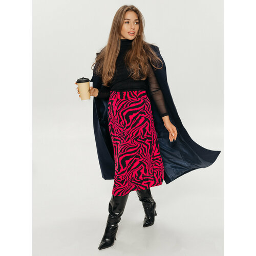 фото Юбка lovetex.store, размер 50, фуксия, черный