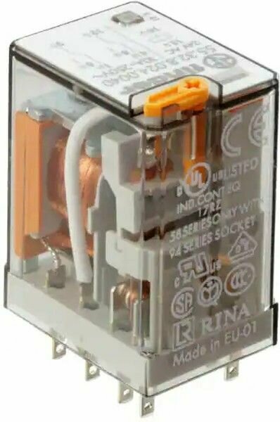 фото Универсальное электромеханическое реле FINDER, 2 перекидных контакта 10А, питание 230В АC, 55.32.8.230.0040