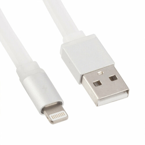 USB Дата-кабель REMAX для Apple 8 pin плоский с золотым коннектором 1 м. белый кабель usb apple 8 pin hoco x42 soft 1 0м плоский 2 4a силикон огнестойкий цвет белый