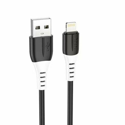 Кабель USB - 8 pin HOCO X82, 1.0м, 2.4A, цвет: чёрный кабель usb lightning 8pin hoco x94 leader 2 4a 1 0м красный