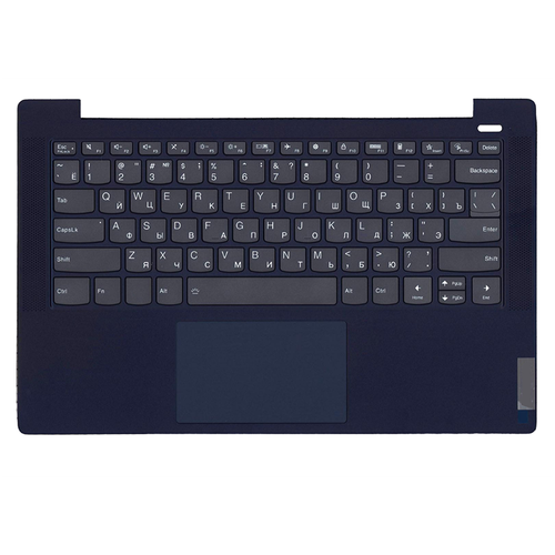 Клавиатура (топ-панель) для ноутбука Lenovo IdeaPad 5-14ALC05 черный с синим топкейсом ноутбук lenovo ideapad 5 14alc05 82lm005erk 14