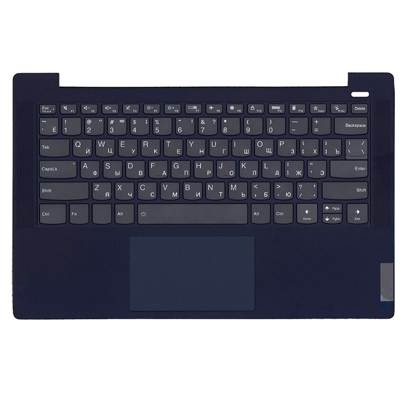 Клавиатура (топ-панель) для ноутбука Lenovo IdeaPad 5-14ALC05 черный с синим топкейсом