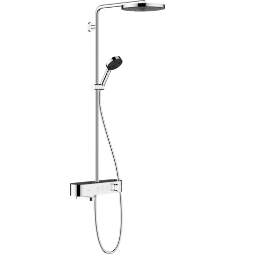 Душевая система Hansgrohe Pulsify 24230000 Showerpipe 260 1jet с термостатом для ванны, хром душевая система hansgrohe pulsify 24220000 showerpipe 260 1jet с термостатом хром