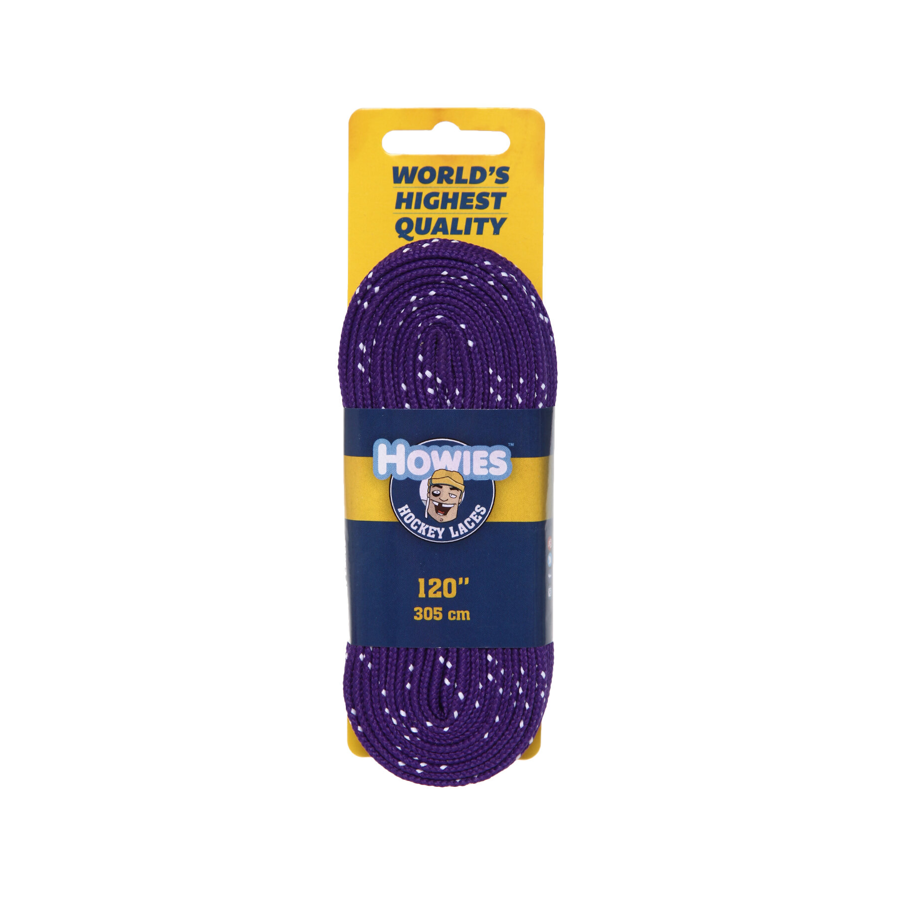Шнурки хоккейные Howies фиолетовые (120"/305 см) (NS)