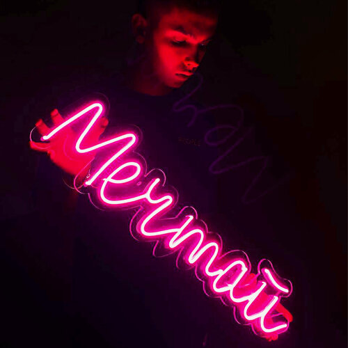 Изображение товара Неоновый светильник, неоновая светодиодная вывеска на стену, настенная неоновая лампа, надпись "Мечтай" для дома и бизнеса, 67 х 17 см.