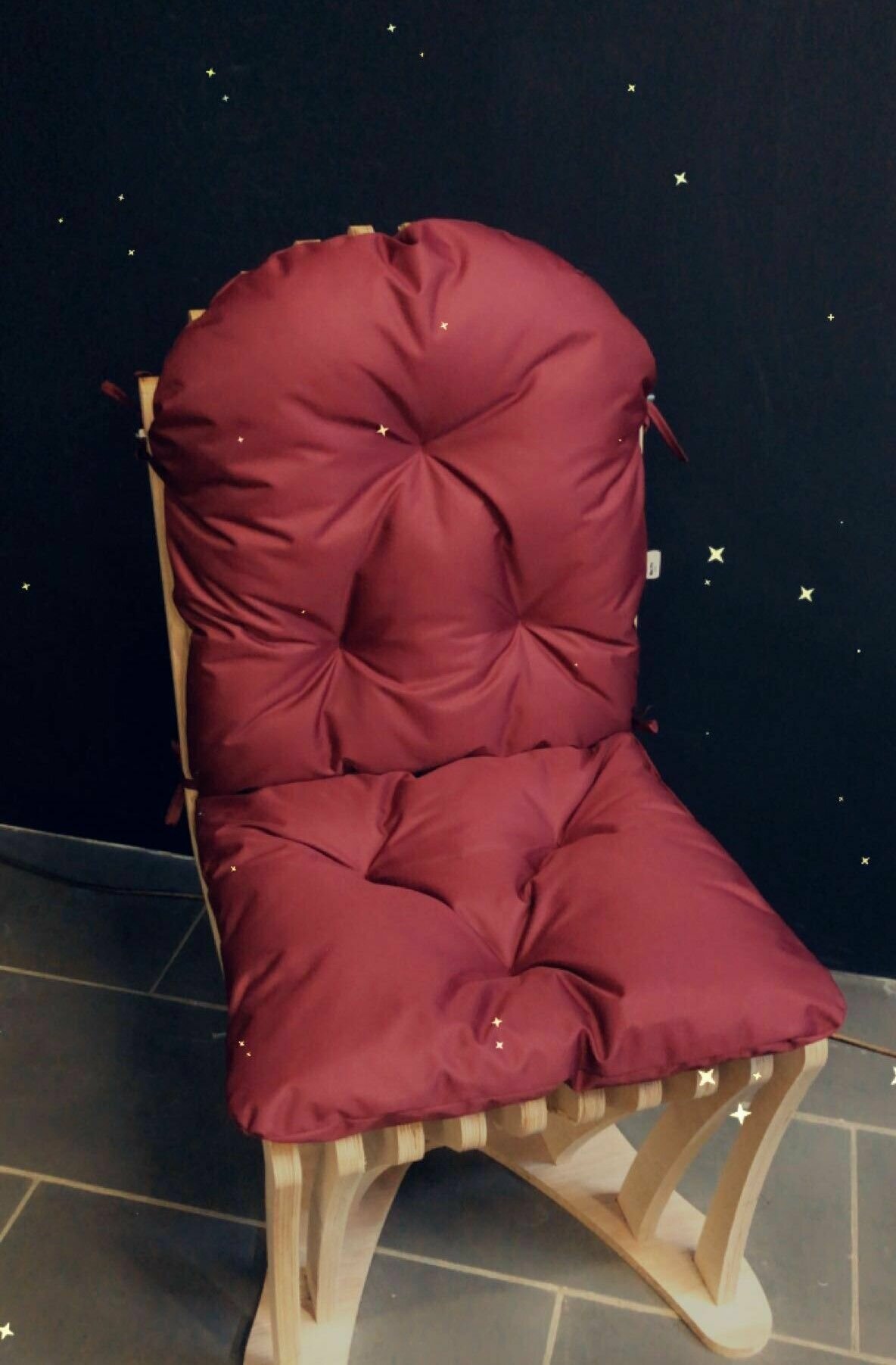 Подушка для садового кресла 95х46 , MotPro.brothers , бордовый - фотография № 2