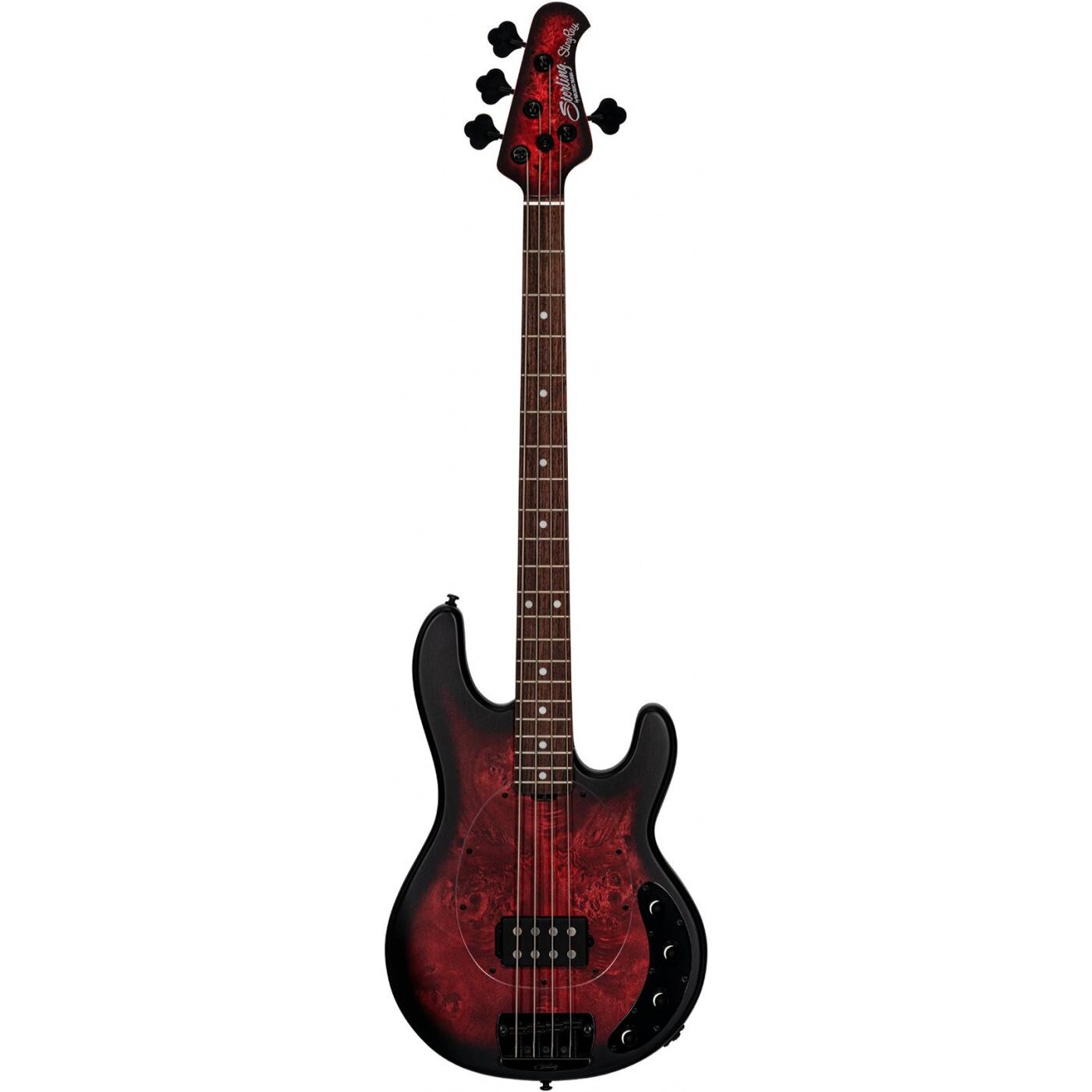 Бас-гитара Sterling StingRay Ray34PB Dark Scarlet Burst Satin