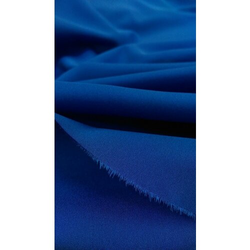 Ткань Креп-шифон василькового цвета Италия ткань джерси василькового цвета