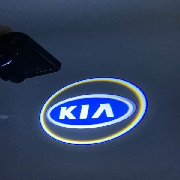 Подсветка с логотипом (проекция), беспроводная в двери для Kia 2 шт — фото 2