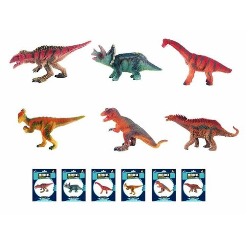 Динозавр, игрушка, 16х12х3 см (6 видов в асс) Игротрейд M153-H42830 Q9899-ZJ28/DT фигурка мини животного в пакетике мультяшное животное в ассортименте 6 видов