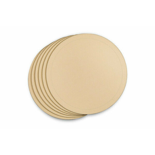 Набор салфеток подстановочных круглых GioBagnara, Раунд, 40 см, 6 шт, пудра