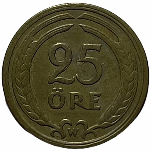 Швеция 25 эре (оре) 1921 г. гренландия 25 эре 1926 г 3