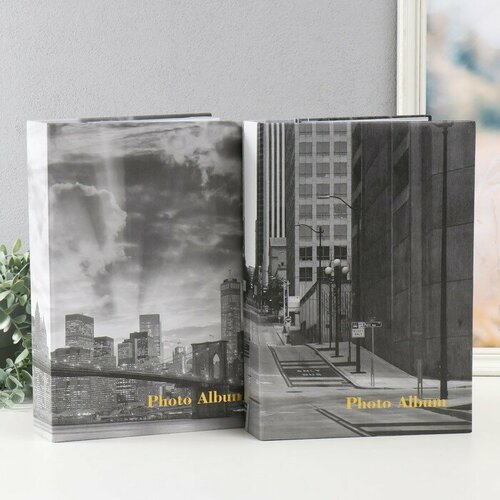 Фотоальбом на 200 фото 10х15 см Мегаполис бумажные листы микс 325х5х22 см 2398₽