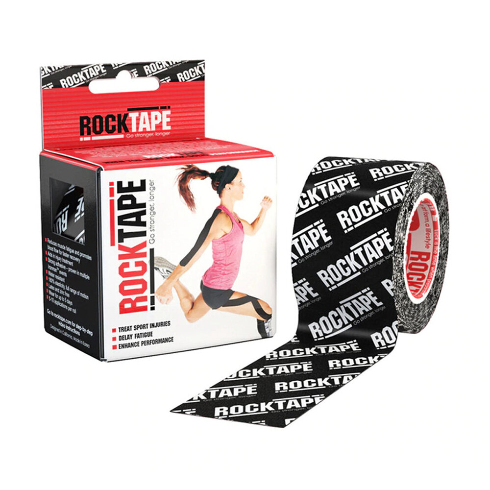 Кинезио тейп Rocktape Classic Print, 5см х 5м, Розовый/черный