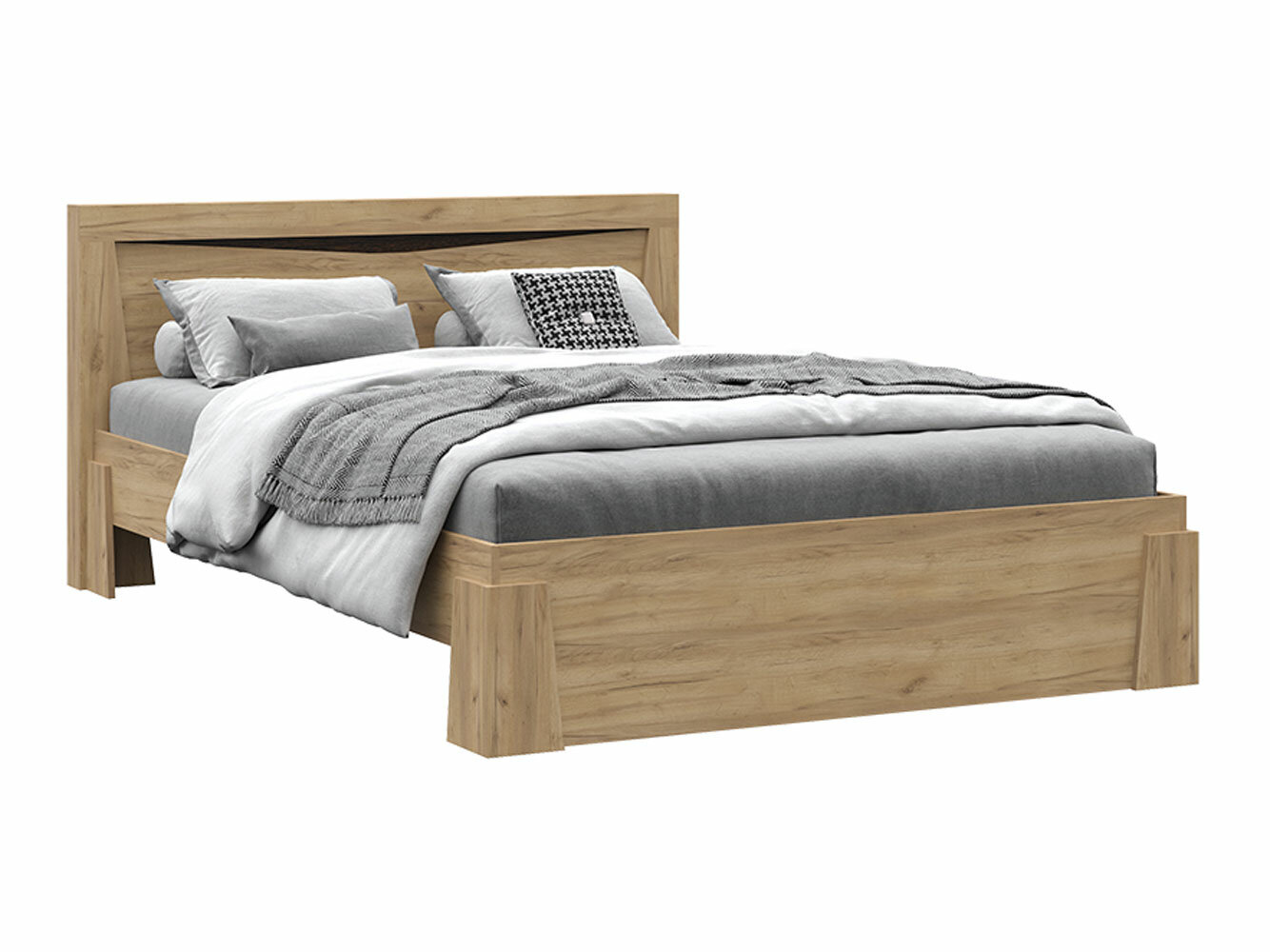 фото Кровать Стендмебель Паола Дуб Крафт золотой 140х200 см Настил