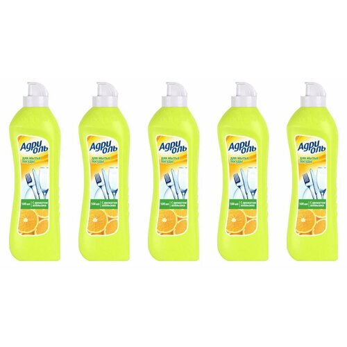 Адрия Средство для мытья посуды Адриоль с ароматом апельсина, 500 мл, 5 шт